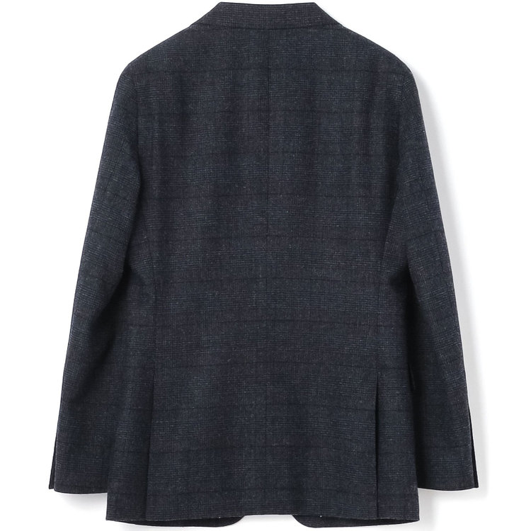 シルバーライン 【発送在庫あり】【CLASSICO TAPERED】【秋冬】2釦シングルスーツ 1タック/ネイビー×チェック/RE:NEWOOL/※裾上げ必要 紺中間