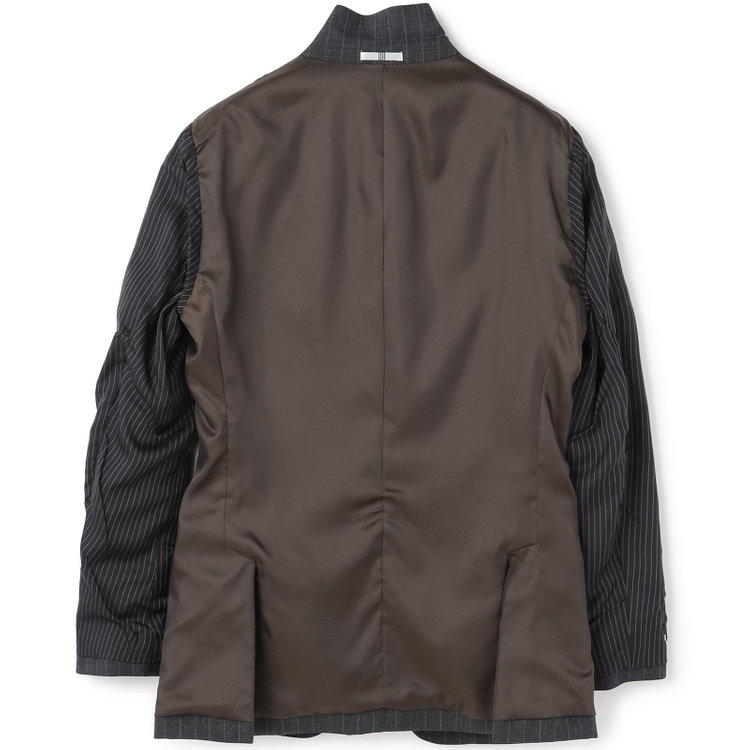 シルバーライン 【発送在庫あり】【CLASSICO TAPERED】【秋冬】2釦シングルスーツ 1タック/グレー×ストライプ/REDA ACTIVE/NEW ZEALAND MERINO/SHOWER CLEAN/※裾上げ必要 グレー濃色
