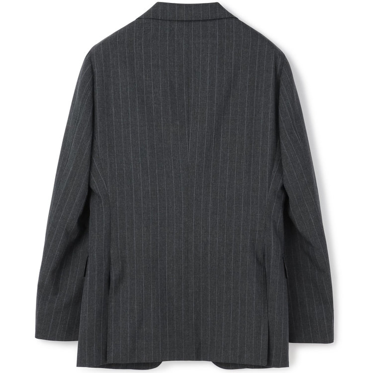 シルバーライン 【発送在庫あり】【CLASSICO TAPERED】【秋冬】2釦シングルスーツ 1タック/グレー×ストライプ/REDA ACTIVE/NEW ZEALAND MERINO/SHOWER CLEAN/※裾上げ必要 グレー濃色