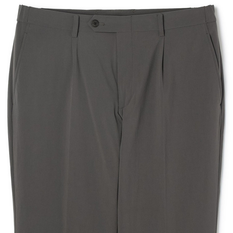スーツセレクト 【WEB限定/OUTLET】【RBC】【春夏】1タックテーパードパンツ/グレーカーキ/ウエストシャーリング グレー系(灰)