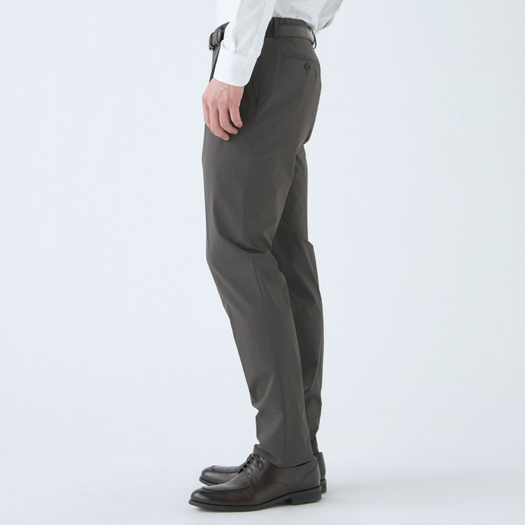 スーツセレクト 【WEB限定/OUTLET】【RBC】【春夏】1タックテーパードパンツ/グレーカーキ/ウエストシャーリング グレー系(灰)