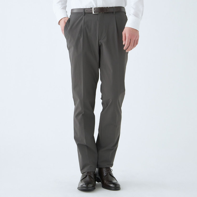 スーツセレクト 【WEB限定/OUTLET】【RBC】【春夏】1タックテーパードパンツ/グレーカーキ/ウエストシャーリング グレー系(灰)