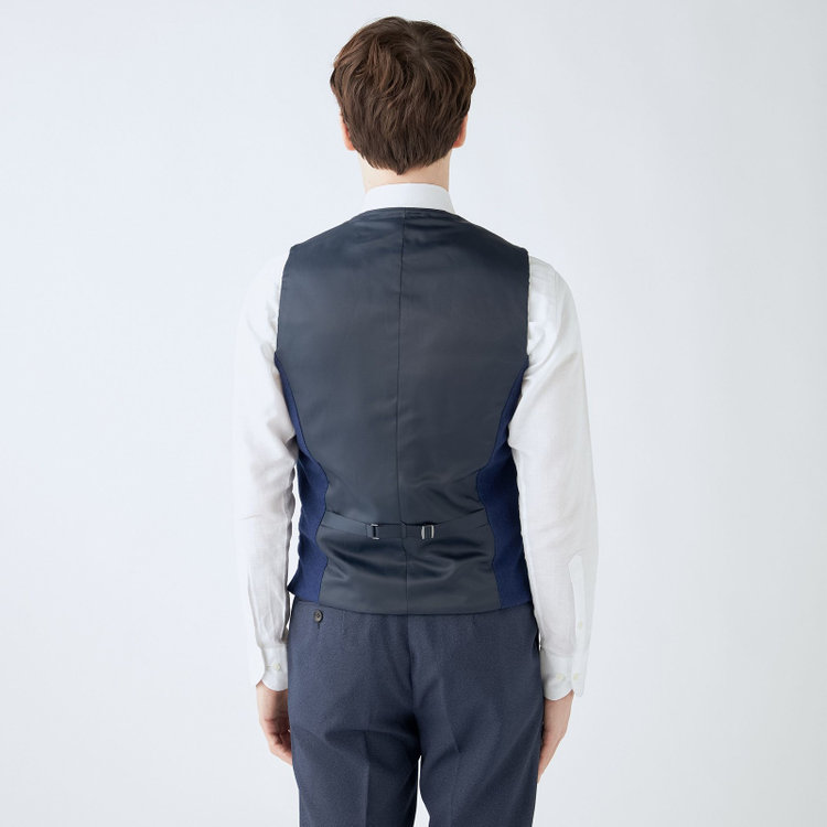 シルバーライン 【WEB限定/OUTLET】【SL】【秋冬】リバーシブルジレ(ベスト)/ネイビー＆グレー/NANO-HEAT 紺中間