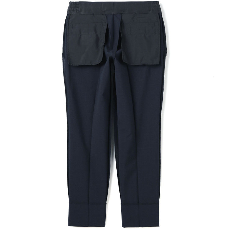 ブラックライン 【SLIM TAPERED_2】【春夏】2釦シングルスリーピーススーツ 0タック/ネイビー×チェック/ウエストシャーリング/4S SUSTAINABILITY&ECOLOGY FABRIC/※パンツ裾上げ済仕様 紺濃色