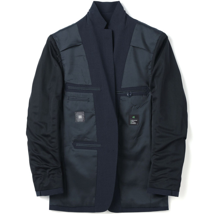 ブラックライン 【SLIM TAPERED_2】【春夏】2釦シングルスリーピーススーツ 0タック/ネイビー×チェック/ウエストシャーリング/4S SUSTAINABILITY&ECOLOGY FABRIC/※パンツ裾上げ済仕様 紺濃色