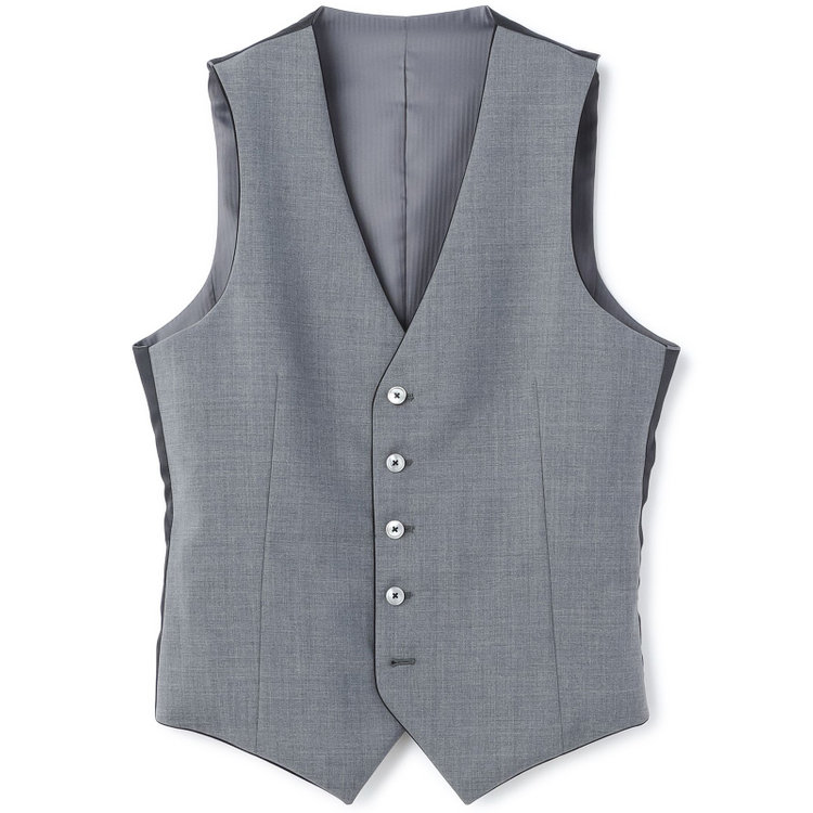 ブラックライン 【BL】【年間】リバーシブルジレ(ベスト)/ブラック×ソリッド＆グレー×ソリッド 黒