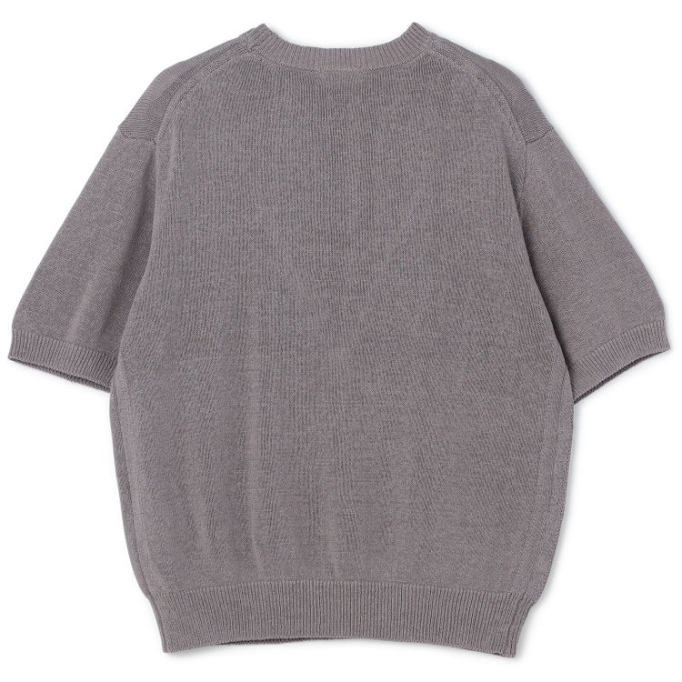 スーツセレクト 【RBC】【半袖】リネンコットンブレンドクルーネックニット/グレー グレー濃色