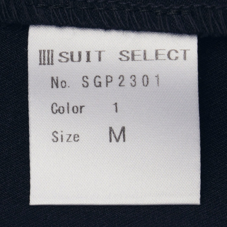 シルバーライン 【発送在庫あり】【RELAX TAPERED】【年間】ノーカラー ホック留めパンツスーツ/ネイビー/ウォッシャブル/ウエストシャーリング仕様/※パンツ裾上げ済仕様 紺中間