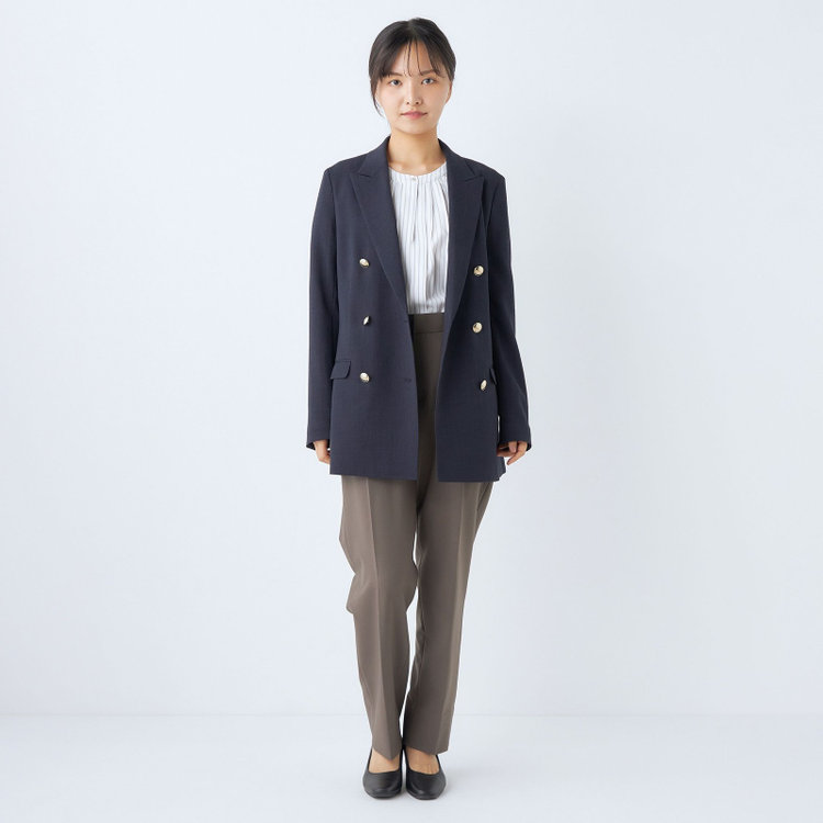 シルバーライン 【SL】【春夏】6釦2掛けダブルジャケット/ネイビー/ウォッシャブル/Naturemier 紺中間