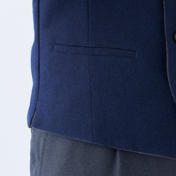 シルバーライン 【WEB限定/OUTLET】【SL】【秋冬】リバーシブルジレ(ベスト)/ネイビー＆グレー/NANO-HEAT 紺中間