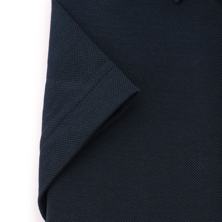 シルバーライン 【RBC/五分袖】ボタンダウンビズポロシャツ プルオーバータイプ/ネイビー/4S コットンブレンド 青濃色