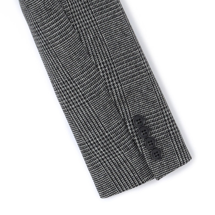 シルバーライン 【SL】【秋冬】2釦シングルパンツスーツ/グレー＆ブラック×グレンチェック/ウォッシャブル/パンツウエストゴムシャーリング仕様/※パンツ裾上げ必要 グレー中間