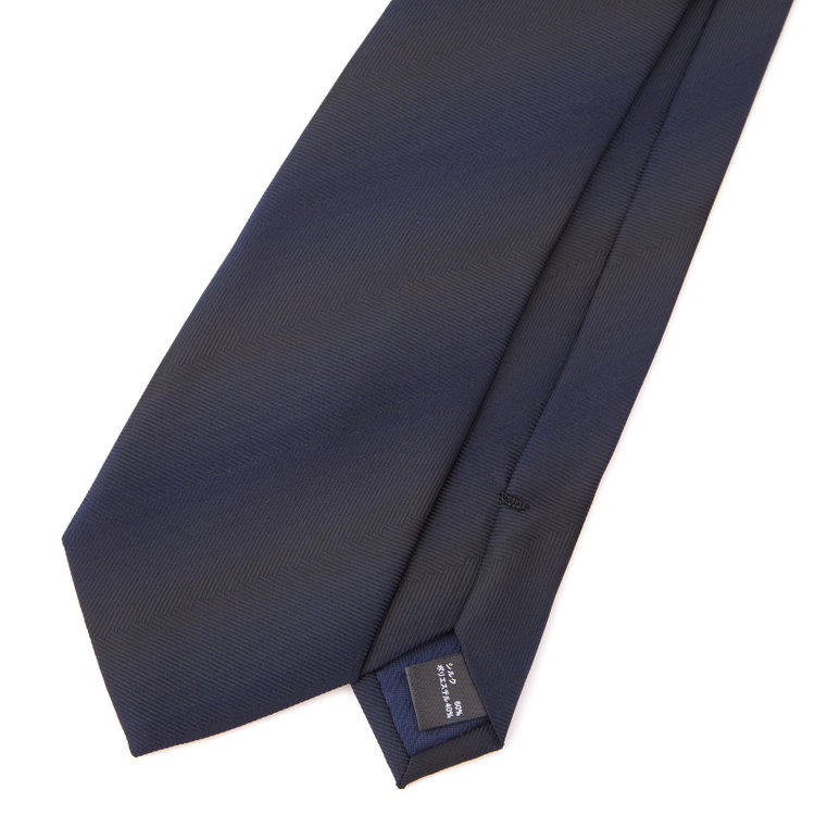 ブラックライン 【BLACK LINE】シルクブレンドストライプネクタイ 7.5cm幅/ネイビー その他
