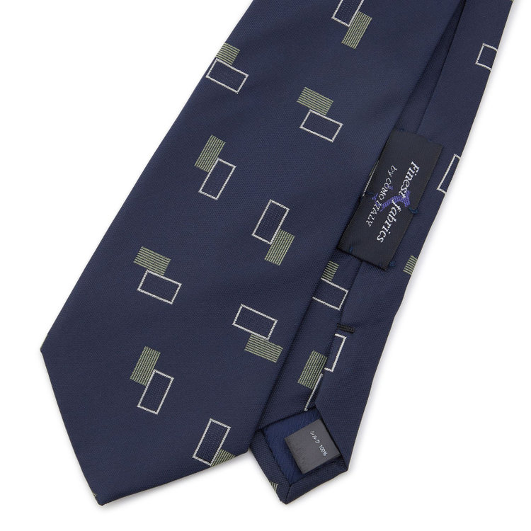 シルバーライン 【SILVER LINE】シルク小紋柄ネクタイ 8.5cm幅/ネイビー/Finest fabrics by COMO ITALY その他