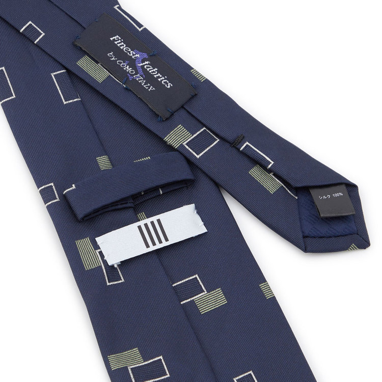シルバーライン 【SILVER LINE】シルク小紋柄ネクタイ 8.5cm幅/ネイビー/Finest fabrics by COMO ITALY その他