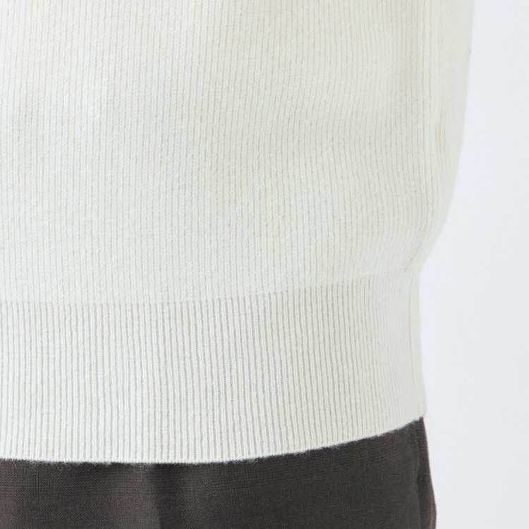 ソノタ 【RBC】【秋冬】片畦編みウールブレンド ミドルウエイトタートルネックニットセーター/ホワイト 白