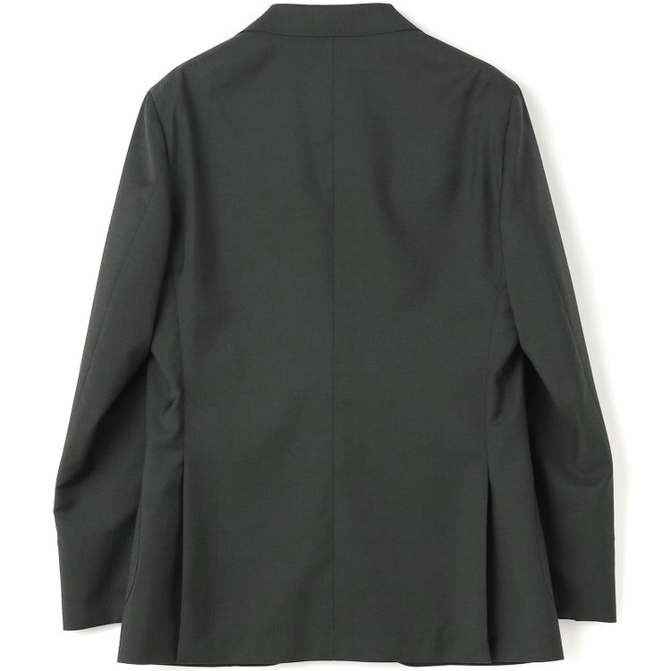 シルバーライン 【発送在庫あり】【CLASSICO TAPERED】【春夏】3釦段返りシングルスーツ 2タック/カーキ×シャドーストライプ/パッチポケット/ウエストムーブ仕様/MARZOTTO/※パンツ裾直し必要 緑中間