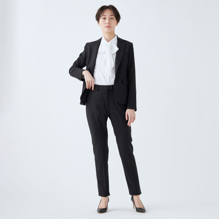 ブラックライン 【SUIT SELECT×Samantha Thavasa】【年間】2釦ジャケット/究極のブラック/4S/マシンウォシャブル 黒