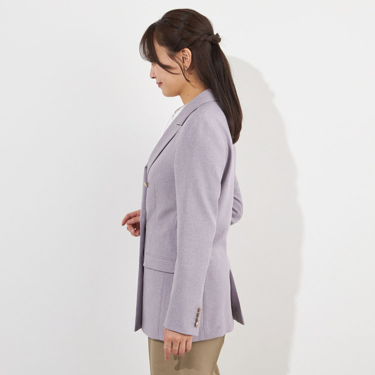 シルバーライン 【SILVER LINE】【春夏】6釦2掛けダブルブレザー/4S SUSTAINABILITY&ECOLOGY FABRIC/パープル×メタル釦 紫淡色