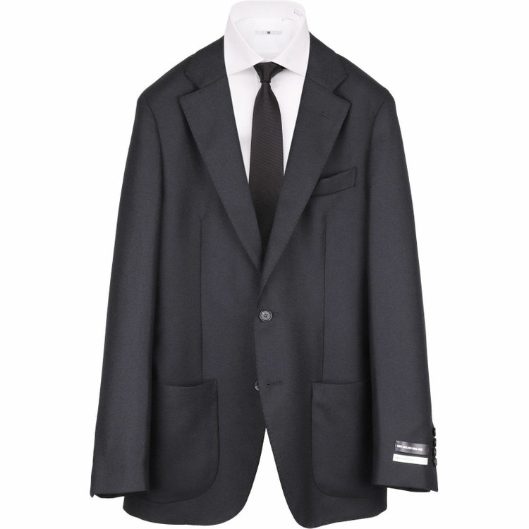 スーツセレクト 【WEB限定/OUTLET】【CLASSICO TAPERED】【秋冬】2釦ジャケット/ブラック/パッチポケット/NEW ZEALAND WOOL MIX ブラック系(黒)