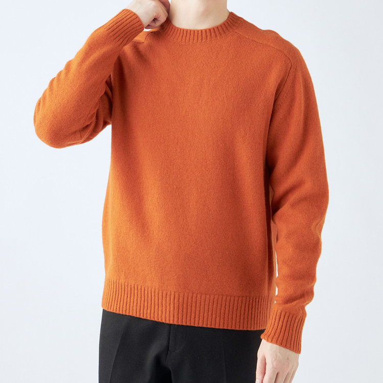 ソノタ 【RBC】【秋冬】ソフトシャギーウールクルーネックニットセーター/オレンジ 橙中間