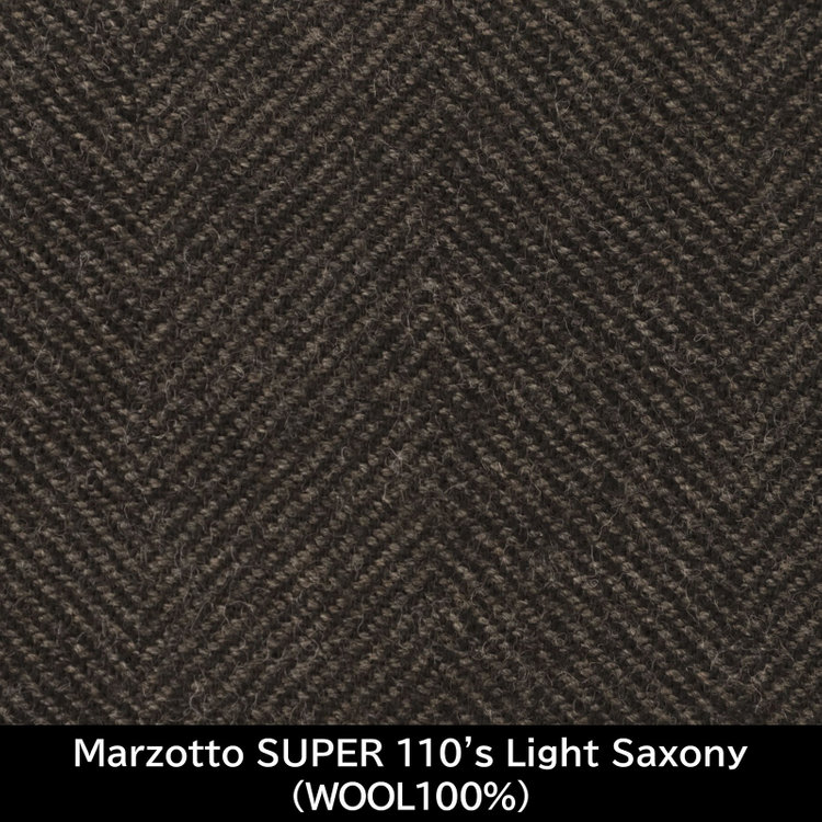 スーツセレクト 【日本製】【MEN'S】【パターンオーダー】【CLASSICO TAPERED S】【秋冬】スーツ/ブラウン×ヘリンボーンストライプ/Marzotto SUPER110'S Light Saxony(WOOL100% ) ブラウン系(茶)