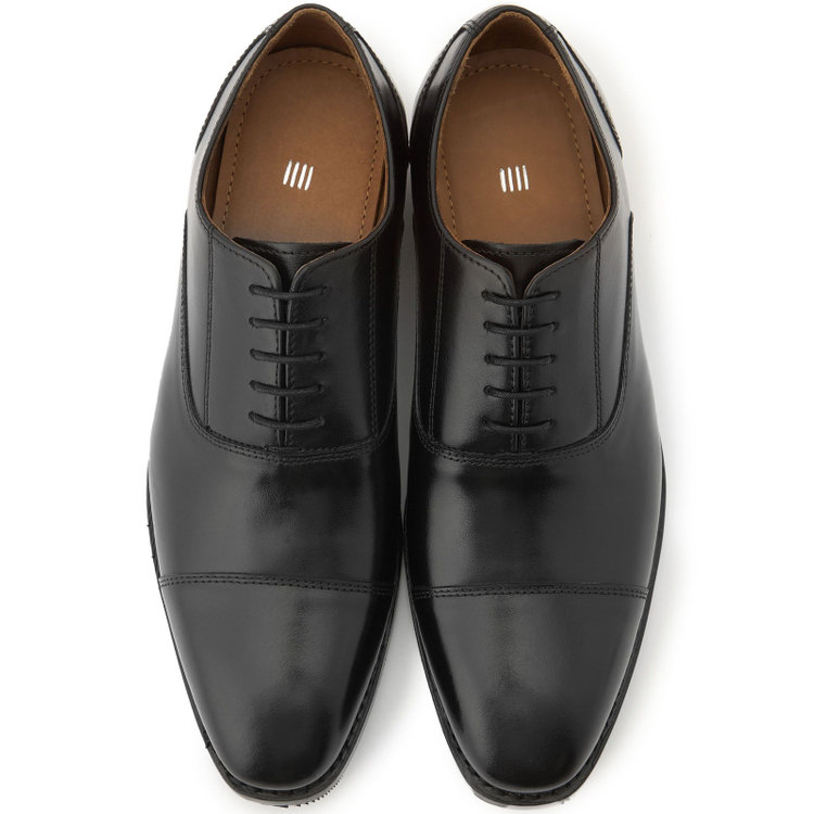 スーツセレクト ストレートチップドレスシューズ/ブラック/牛革(カーフ)/グットイヤーウエルト製法 黒