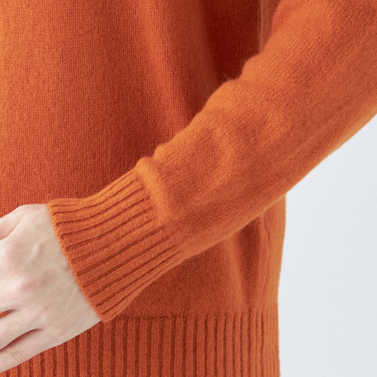ソノタ 【RBC】【秋冬】ソフトシャギーウールクルーネックニットセーター/オレンジ 橙中間