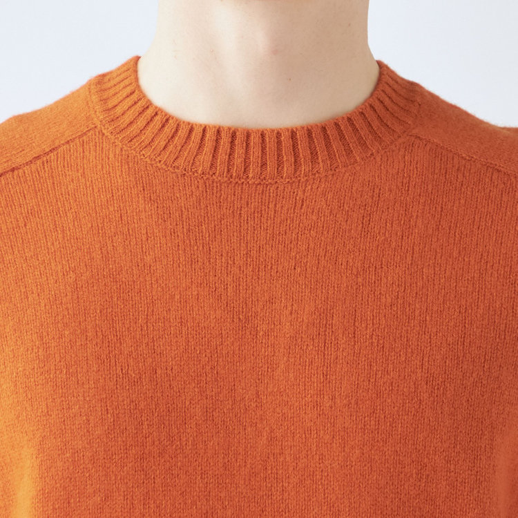 ソノタ 【RBC】【秋冬】ソフトシャギーウールクルーネックニットセーター/オレンジ 橙中間