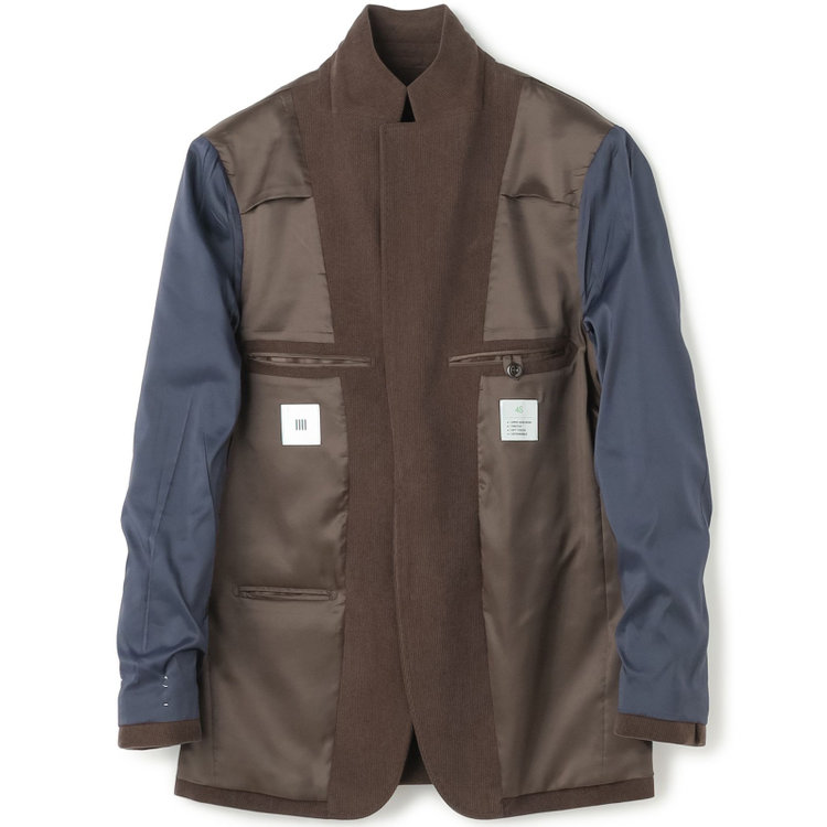 シルバーライン 【CLASSICO TAPERED】【秋冬】2釦ジャケット/ブラウン×コーデュロイ/4S SUSTAINABLE 茶濃色