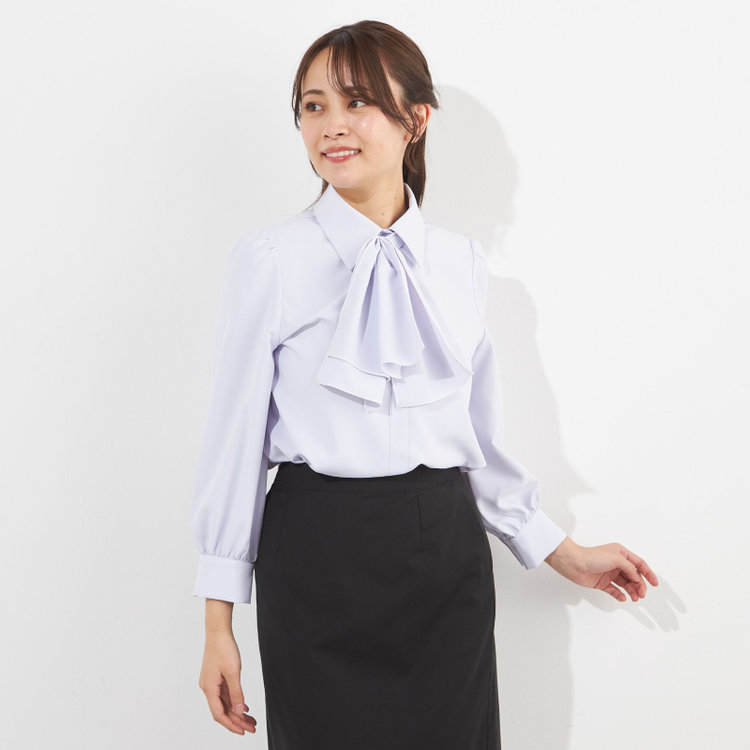 サマンサ 【SUIT SELECT×Samantha Thavasa】【長袖】2WAYボウタイブラウス/ラベンダー 紫淡色