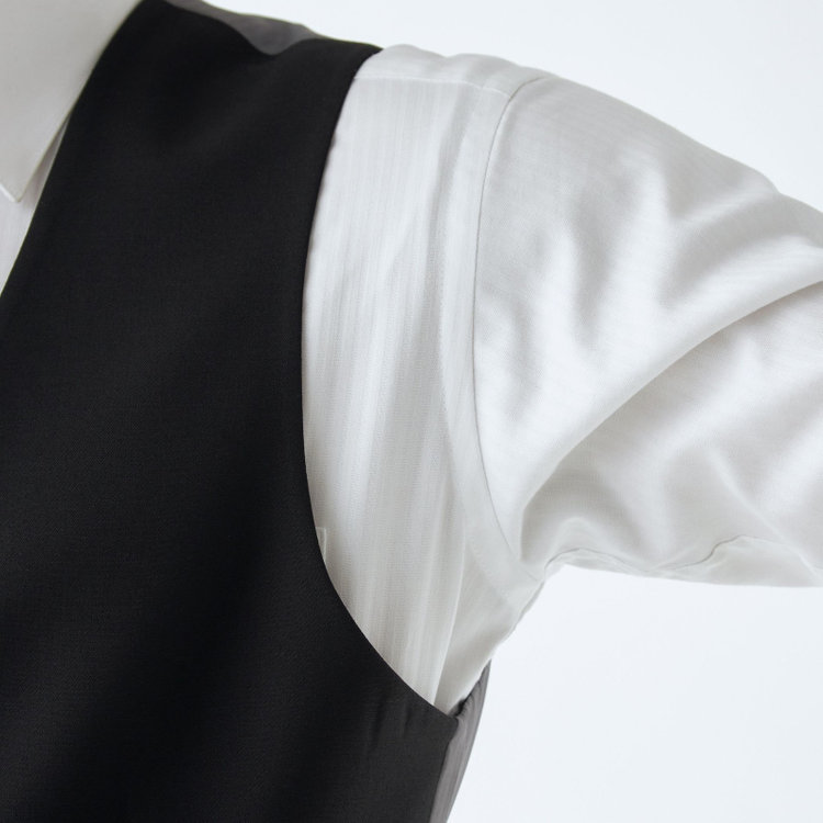 ブラックライン 【BL】【年間】リバーシブルジレ(ベスト)/ブラック×ソリッド＆グレー×ソリッド 黒