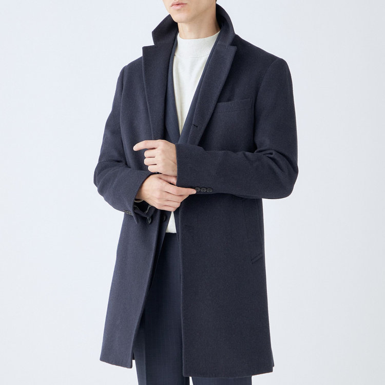 ブラックライン 【BL】【AB体】ウールチェスターコート/ネイビー/NEW ZEALAND WOOL LIMITED EDITION 紺中間
