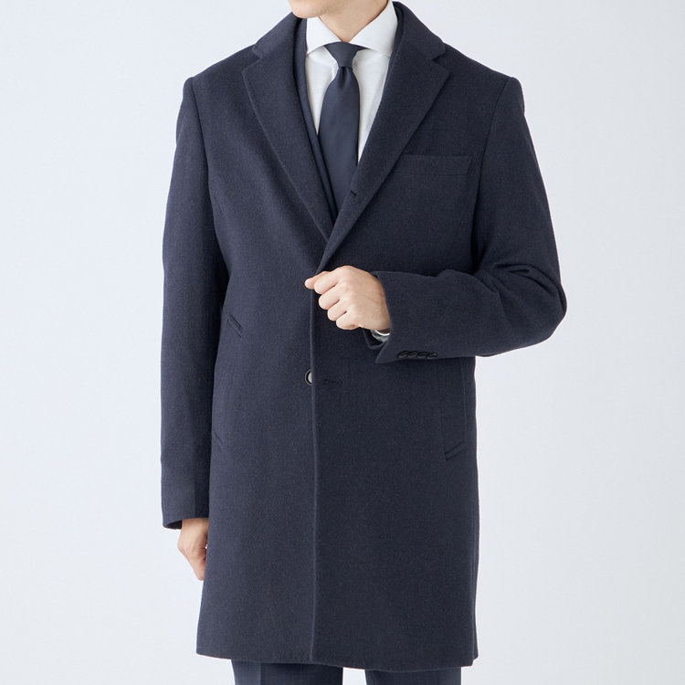 ブラックライン 【BL】【AB体】ウールチェスターコート/ネイビー/NEW ZEALAND WOOL LIMITED EDITION 紺中間