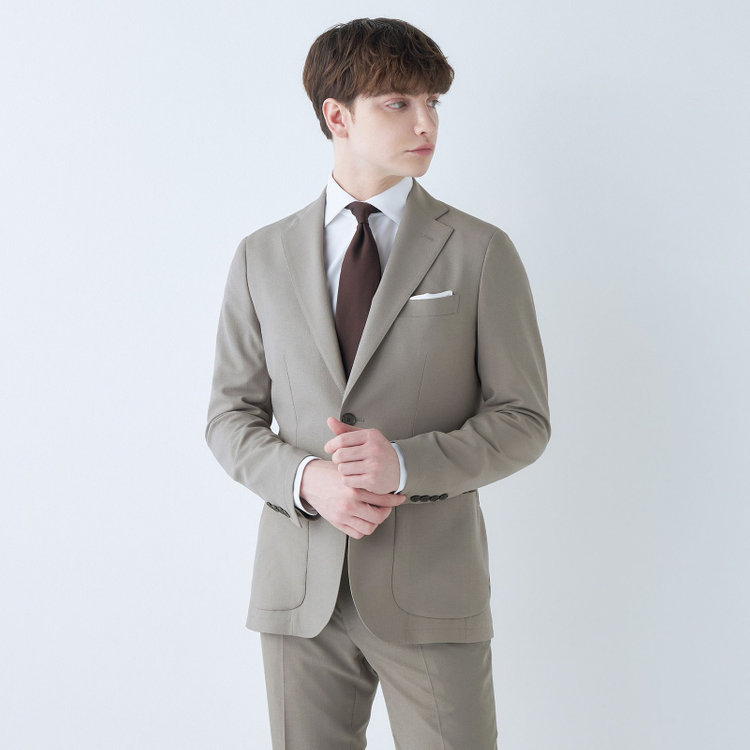 シルバーライン 【5DAYS CLOSET】【RBC】【春夏】2釦シングルジャケット/グレージュ/パッチポケット/4S SUSTAINABILITY&ECOLOGY FABRIC グレー中間