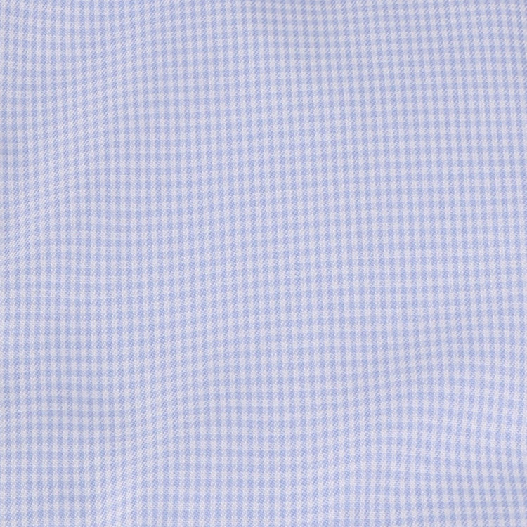 ブラックライン 【発送在庫あり】【BLACK LINE】【形態安定】【ノンアイロン】ワイドカラードレスワイシャツ/ブルー×チェック/NON IRON COTTON ブルー系(青)