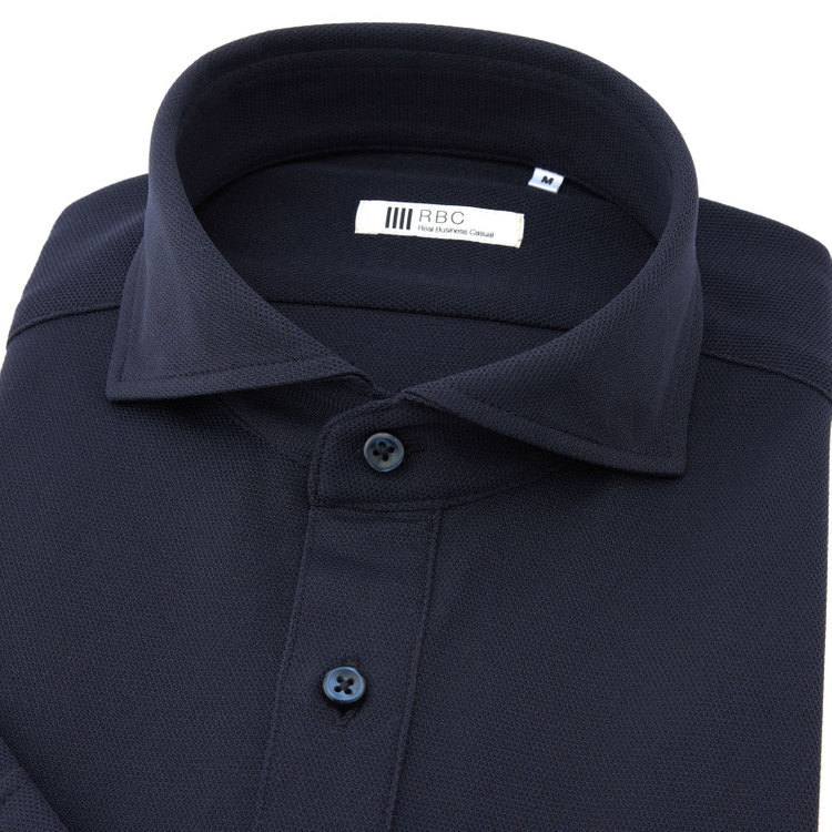 シルバーライン 【発送在庫あり】【WEB限定】【RBC/半袖】カッタウェイビズポロシャツ プルオーバータイプ/ネイビー/4S 青濃色