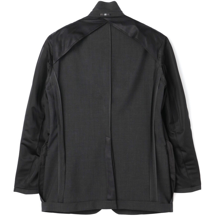 ソノタ 【BLACK LINE】【春夏】2釦シングルジャケット/グレー×サイロフィル/NEW ZEALAND WOOL MIX Super100’s グレー濃色