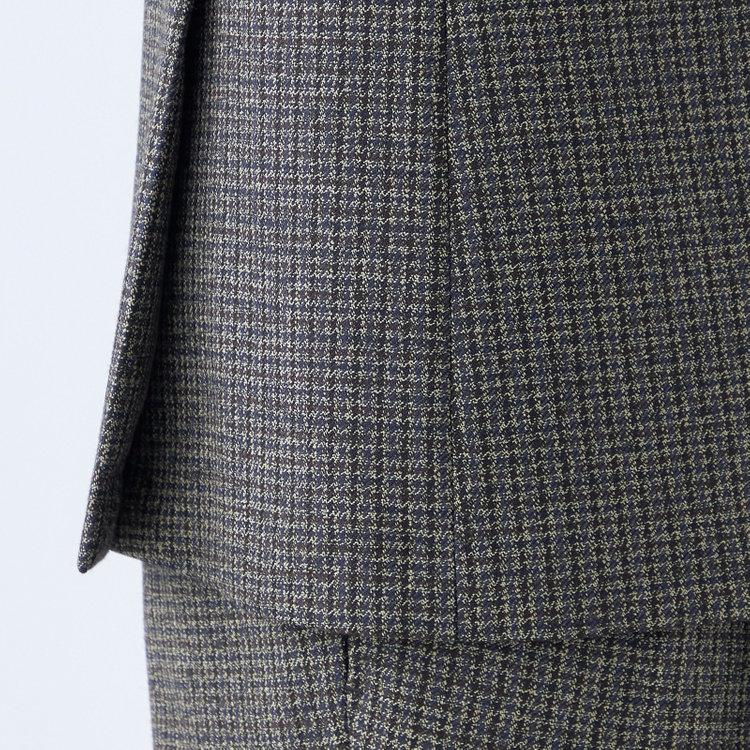 シルバーライン 【発送在庫あり】【CLASSICO TAPERED】【秋冬】3釦段返りシングルスーツ 2タック/グレー＆ネイビー×チェック/ウエストムーブ/MARZOTTO/※裾上げ必要 その他