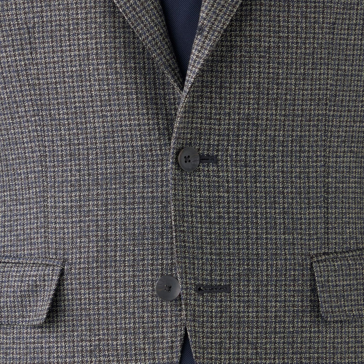 シルバーライン 【発送在庫あり】【CLASSICO TAPERED】【秋冬】3釦段返りシングルスーツ 2タック/グレー＆ネイビー×チェック/ウエストムーブ/MARZOTTO/※裾上げ必要 その他