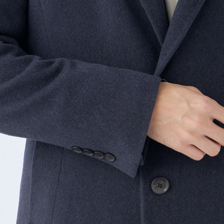 ブラックライン 【BL】【AB体】ウールチェスターコート/ネイビー/NEW ZEALAND WOOL LIMITED EDITION 紺中間