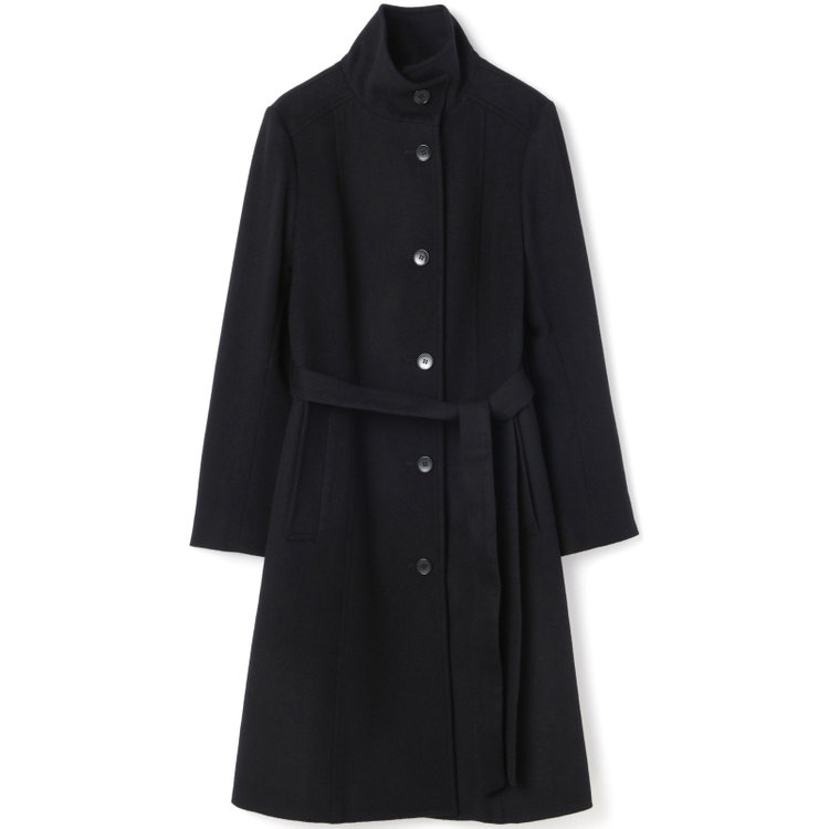 シルバーライン 【SL】カシミヤブレンドスタンドカラーベルテッドコート/ブラック 黒