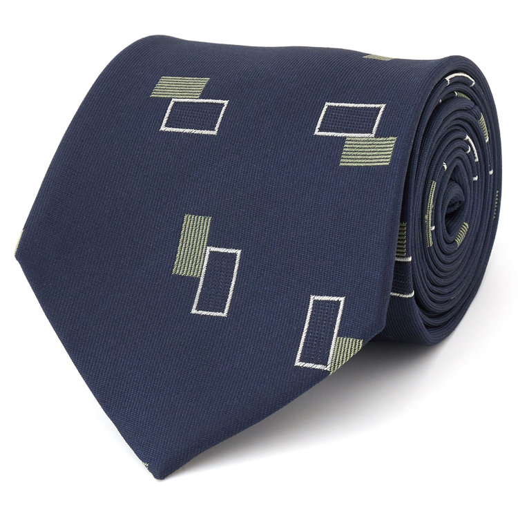シルバーライン 【SILVER LINE】シルク小紋柄ネクタイ 8.5cm幅/ネイビー/Finest fabrics by COMO ITALY その他