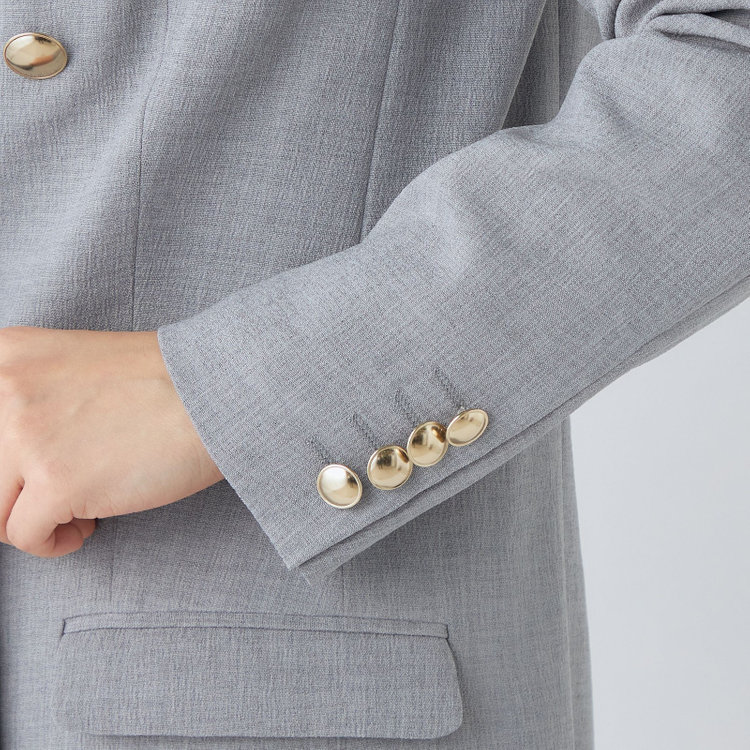 シルバーライン 【SL】【春夏】6釦2掛けダブルジャケット/グレー/ウォッシャブル/Naturemier グレー淡色