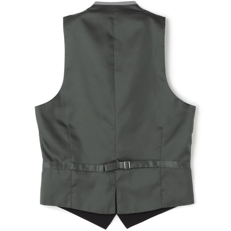 ブラックライン 【BLACK LINE】【年間】リバーシブルジレ(ベスト)/ブラック×ソリッド＆グレー×ソリッド グレー中間