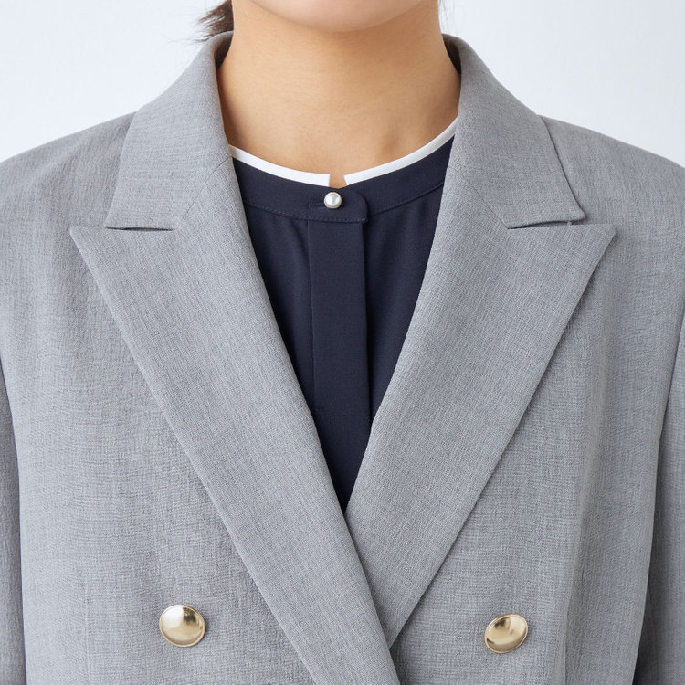 シルバーライン 【SL】【春夏】6釦2掛けダブルジャケット/グレー/ウォッシャブル/Naturemier グレー淡色