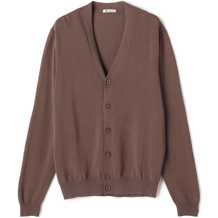 スーツセレクト 【RBC】【春夏】コットンレーヨンニットカーディガン/ブラウン 茶淡色