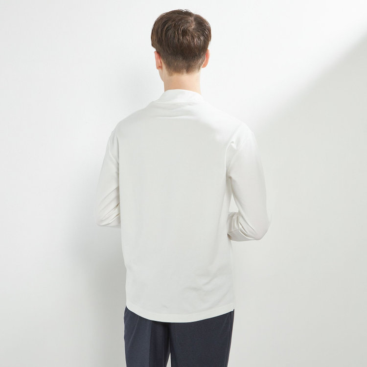 スーツセレクト 【RBC】クルーネックロングTシャツ/ホワイト/「吸汗速乾」「接触冷感」「UV加工」 白