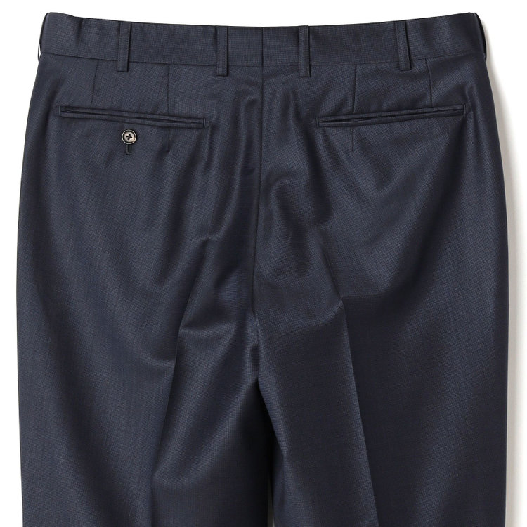 シルバーライン 【先行予約】【CLASSICO TAPERED】【秋冬】2釦シングルスーツ 1タック/ネイビー×ピンヘッド/ウエストムーブ/Ermenegildo Zegna TREFEO /※裾上げ必要 紺中間