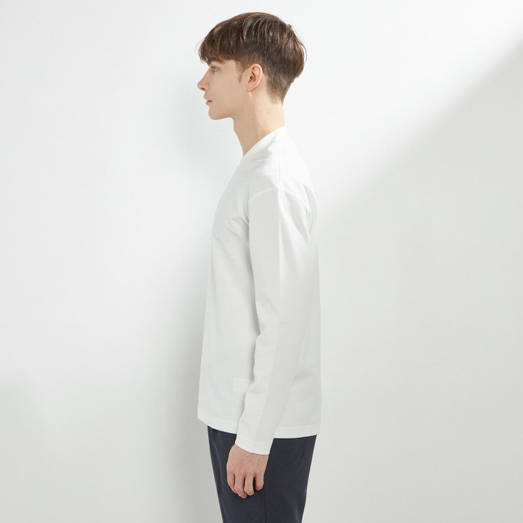 スーツセレクト 【RBC】クルーネックロングTシャツ/ホワイト/「吸汗速乾」「接触冷感」「UV加工」 白